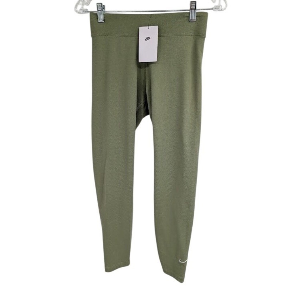 NWT Nike Dri-FIT 7/8 Athletic Leggings Mid Rise Olive Green Size S